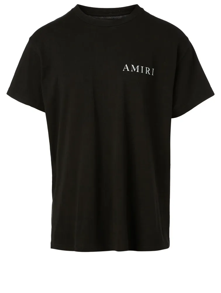 Cotton Logo T-Shirt With Flower Back