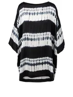 Shibori Silk Tunic Top