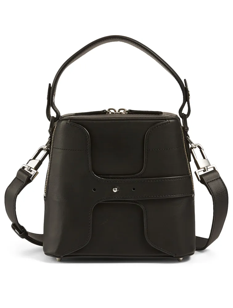 Breuer Mini Leather Crossbody Bucket Bag