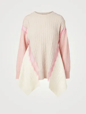 Wool Oversized Cable-Knit Sweater
