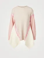 Wool Oversized Cable-Knit Sweater