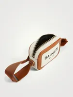 B-Army Leather And Canvas Crossbody Camera Bag