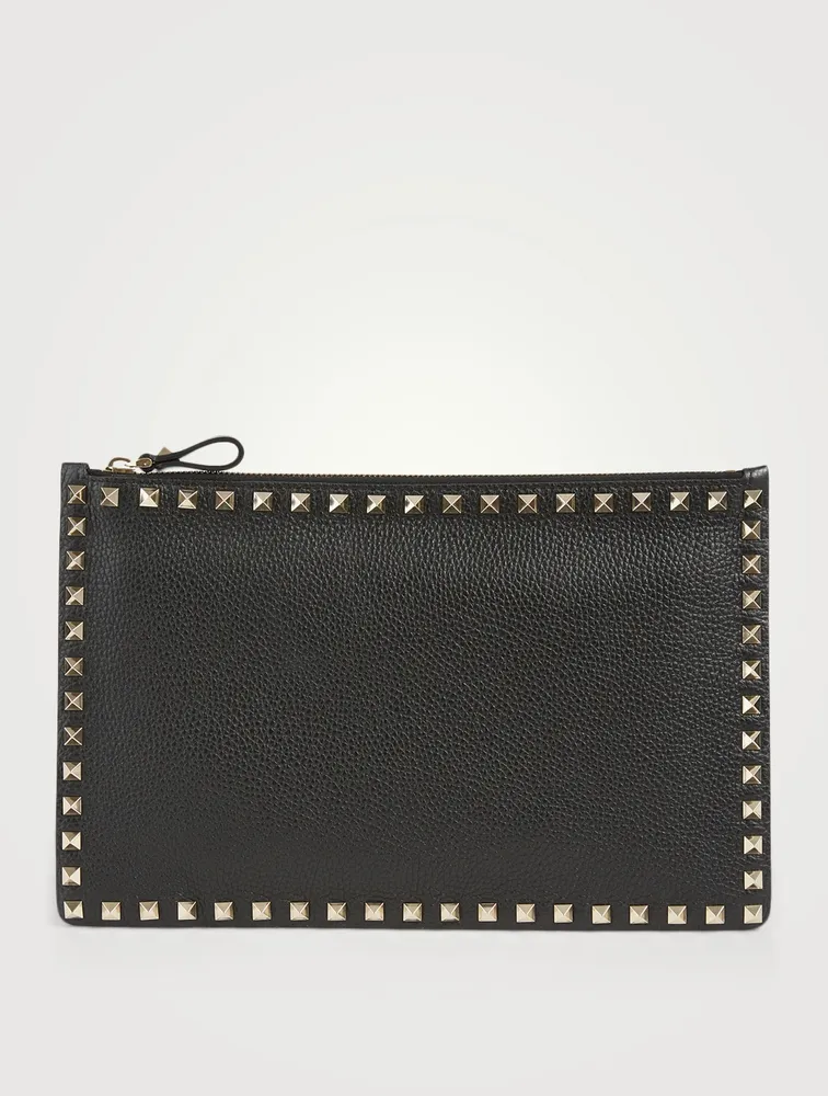 Large Rockstud Leather Pouch