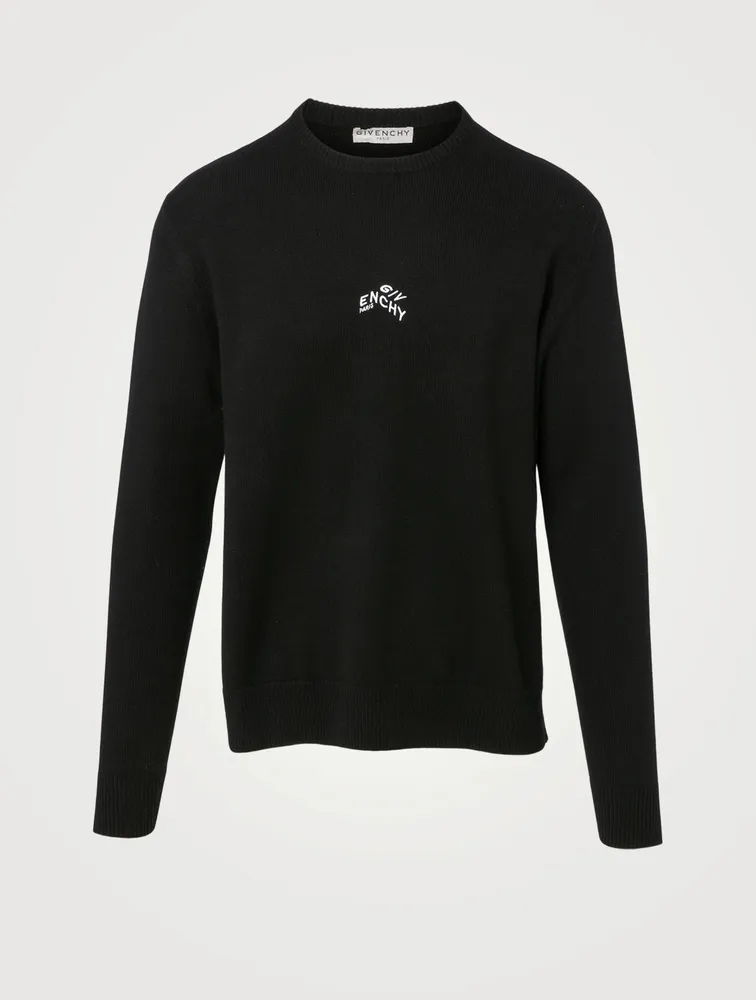 Cashmere Sweater With Refracted Embroidery