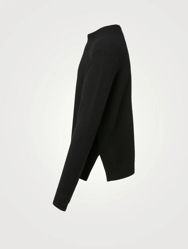 Cashmere Sweater With Refracted Embroidery