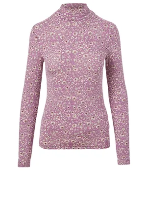 Elsi Turtleneck Top Floral Print