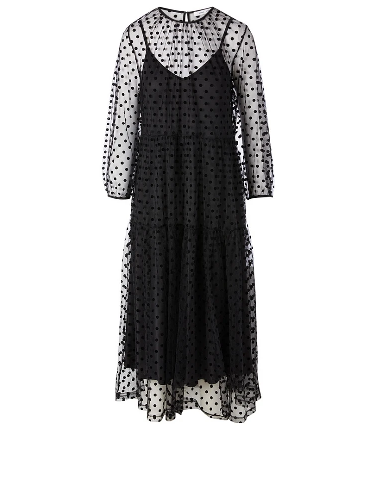 Madie Midi Dress Dot Print
