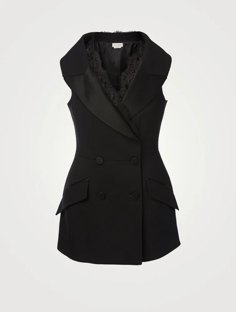 Sleeveless Double-Breasted Blazer