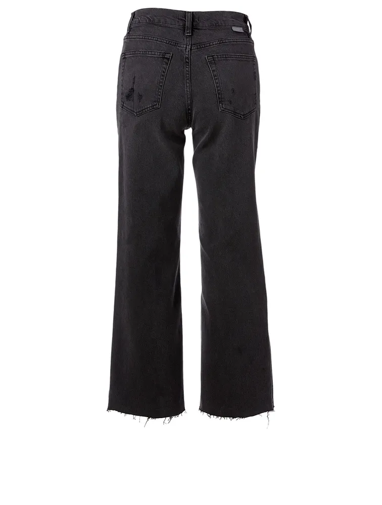 Mikey High-Waisted Jeans With Raw Hem