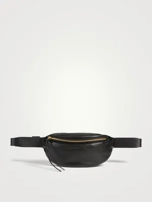 Small Moon Leather Belt Bag