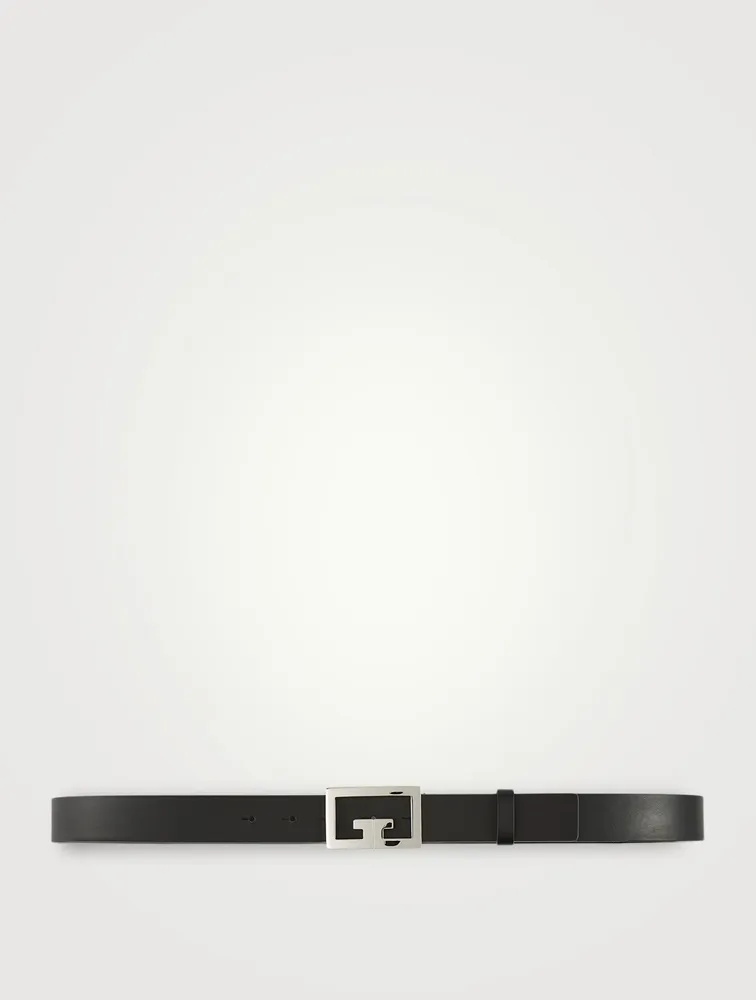 Double G Buckle Leather Belt