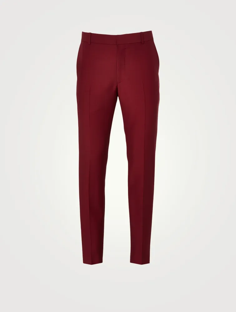 Wool And Mohair Slim-Fit Pants