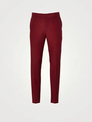 Wool And Mohair Slim-Fit Pants