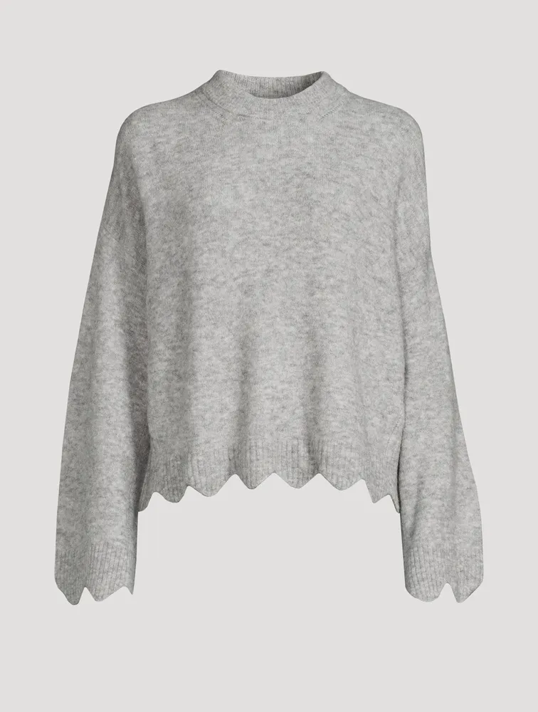 Wool And Alpaca Scalloped Sweater