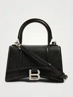 XS Hourglass Leather Top Handle Bag