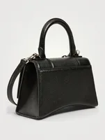 XS Hourglass Leather Top Handle Bag