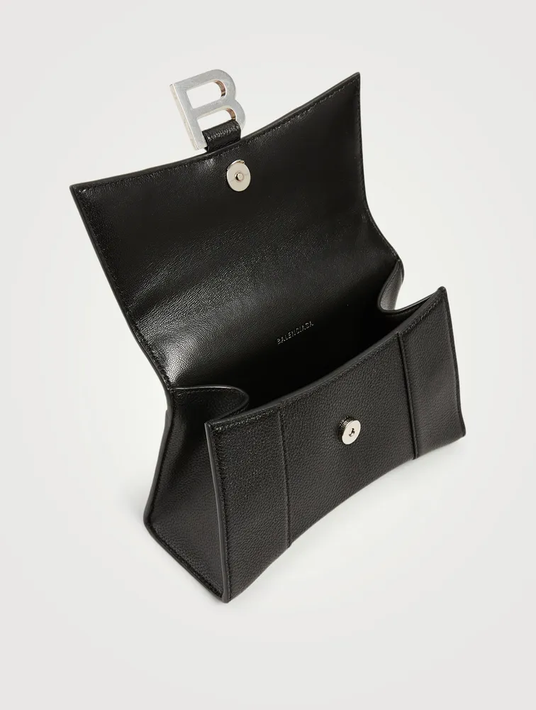 XS Hourglass Leather Top Handle Bag