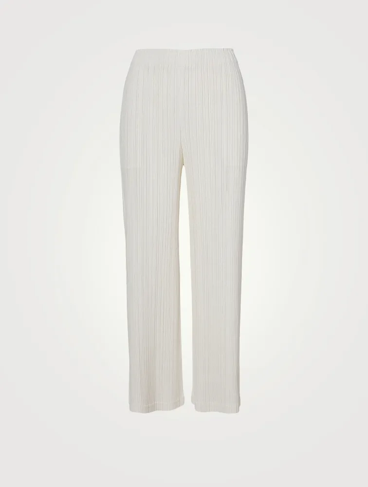 Opaque Relaxed-Leg Pants