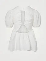 Kastanje Open-Back Blouse