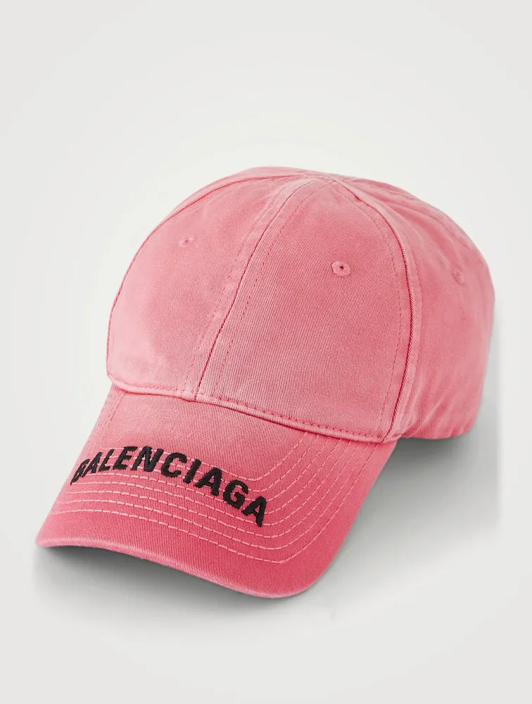 Washed Denim Ball Cap With Logo