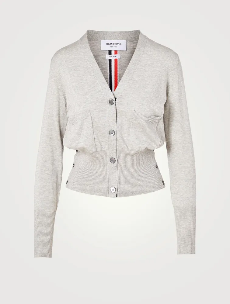 Silk And Cotton V-Neck Cardigan