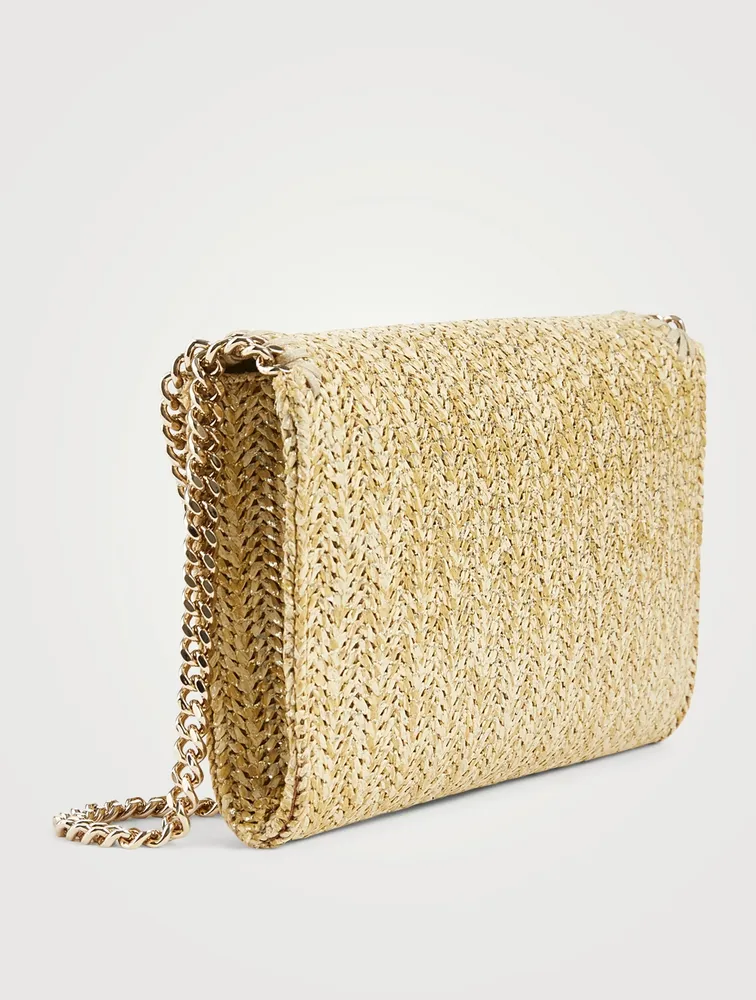 Mini Falabella Metallic Woven Crossbody Bag