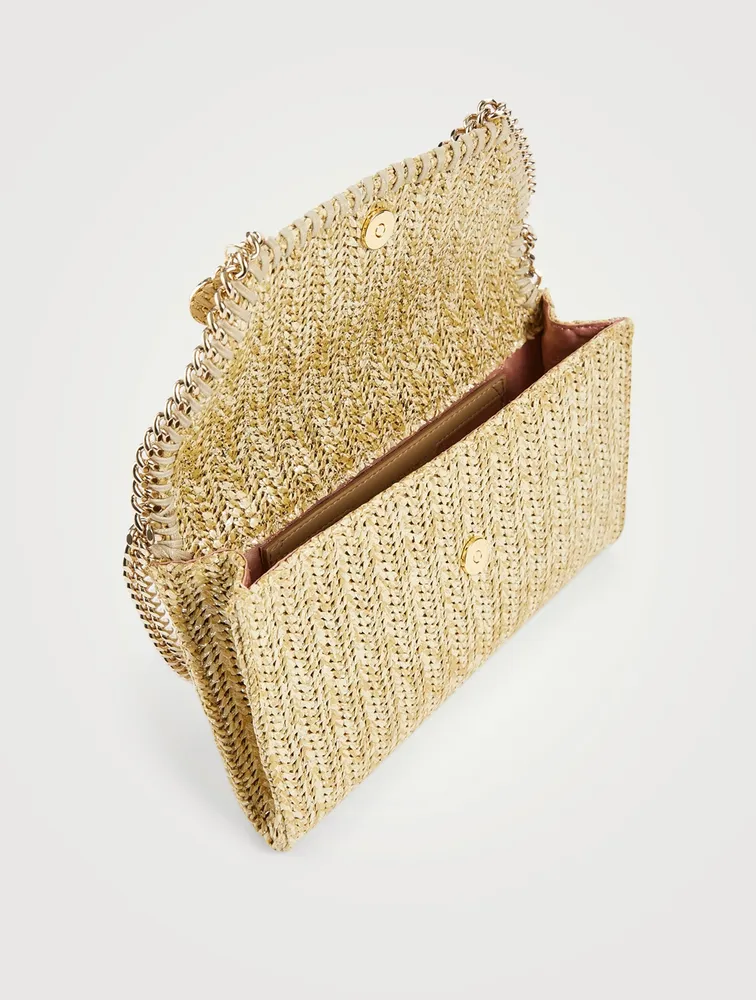 Mini Falabella Metallic Woven Crossbody Bag