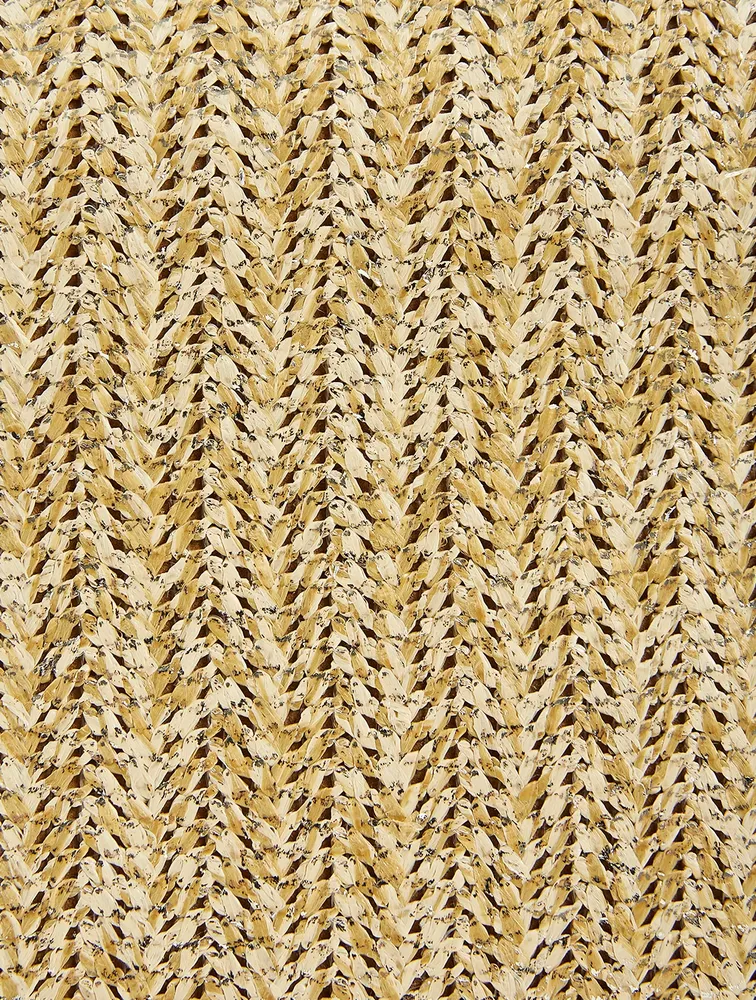 Mini Falabella Metallic Woven Crossbody Bag