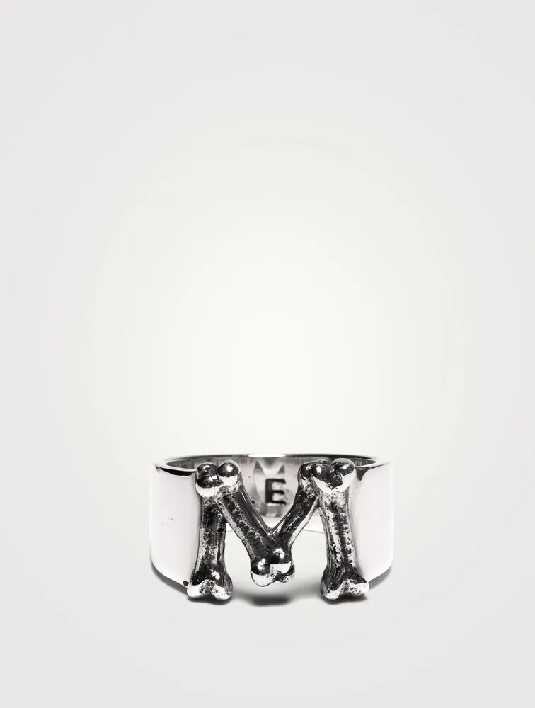 Sterling Silver M Bone Ring