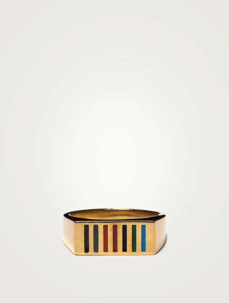 14K Goldplated Prism Ring