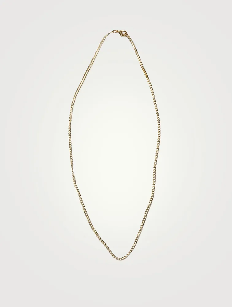 14K Gold Curb Chain Necklace