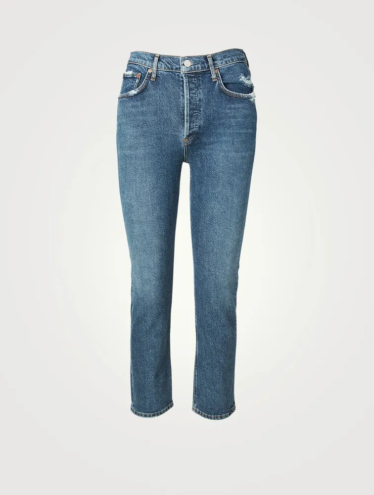 Riley Straight Crop High-Waisted Jeans