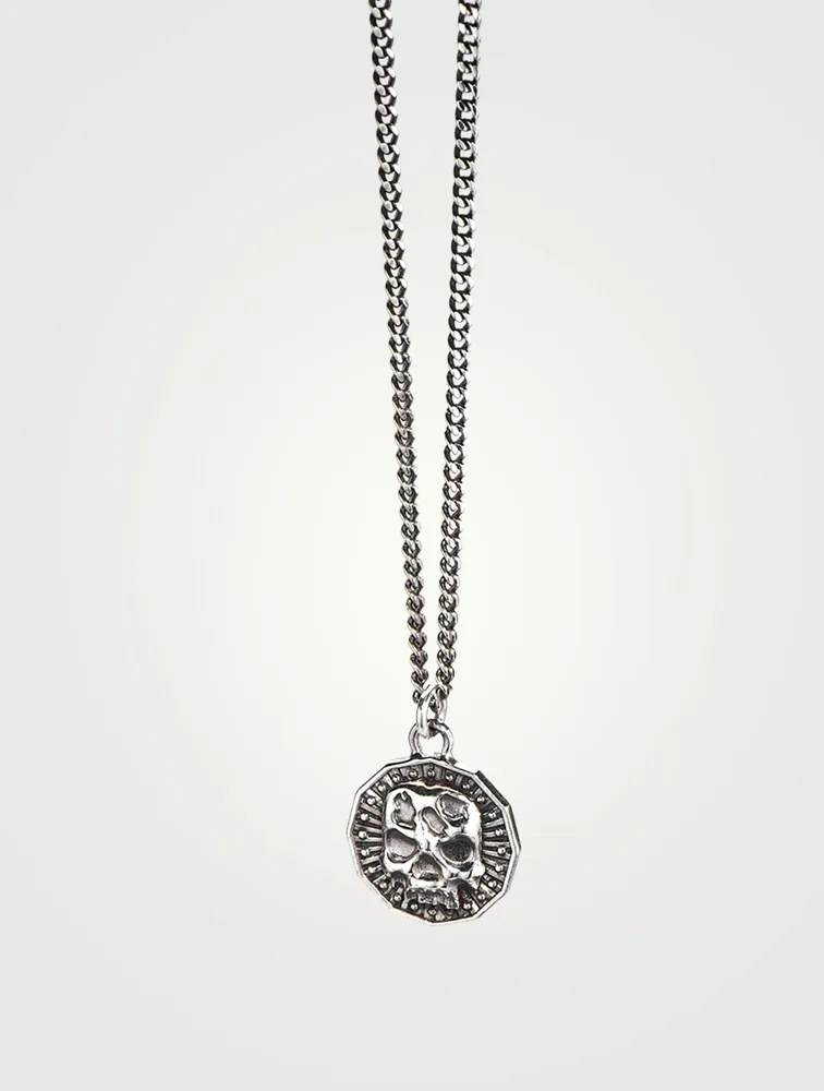 Sterling Silver Coin Pendant Necklace