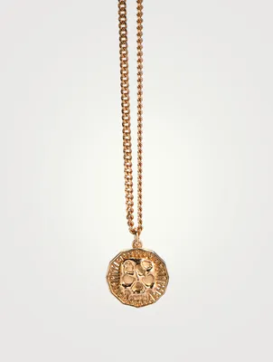 24K Goldplated Coin Pendant Necklace