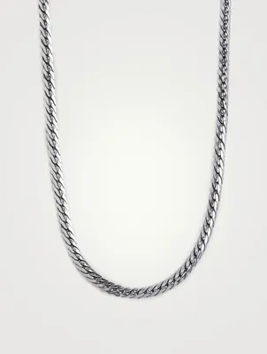 Sterling Silver Herringbone Chain Necklace