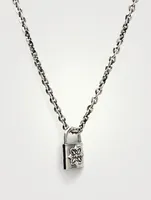 Sterling Silver Padlock Pendant Necklace