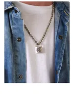 Sterling Silver Padlock Pendant Necklace