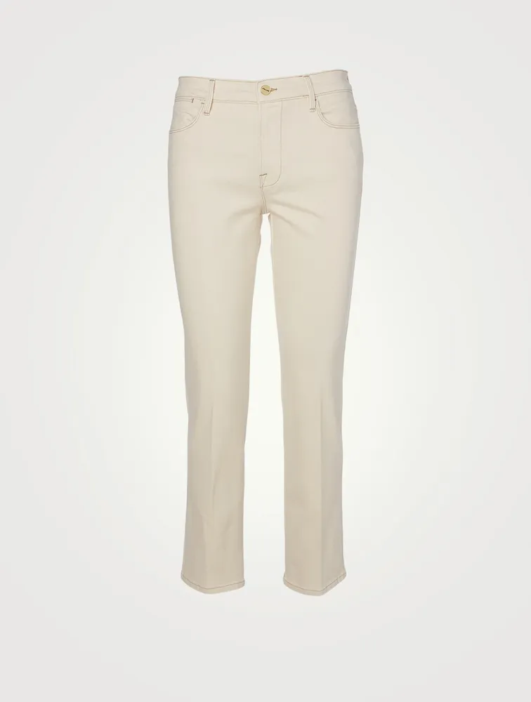 Le High Double Needle Straight-Leg Jeans
