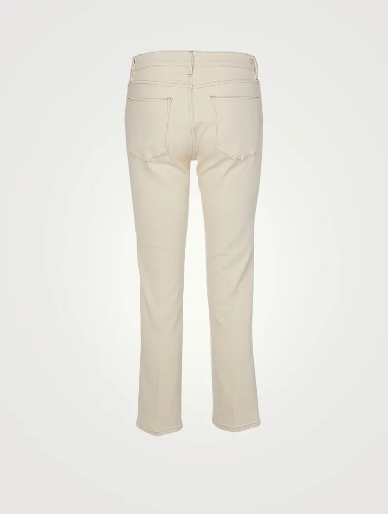 Le High Double Needle Straight-Leg Jeans