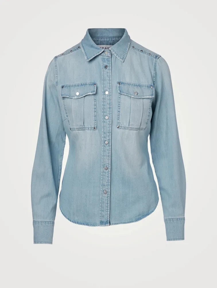 70's Studded Denim Shirt