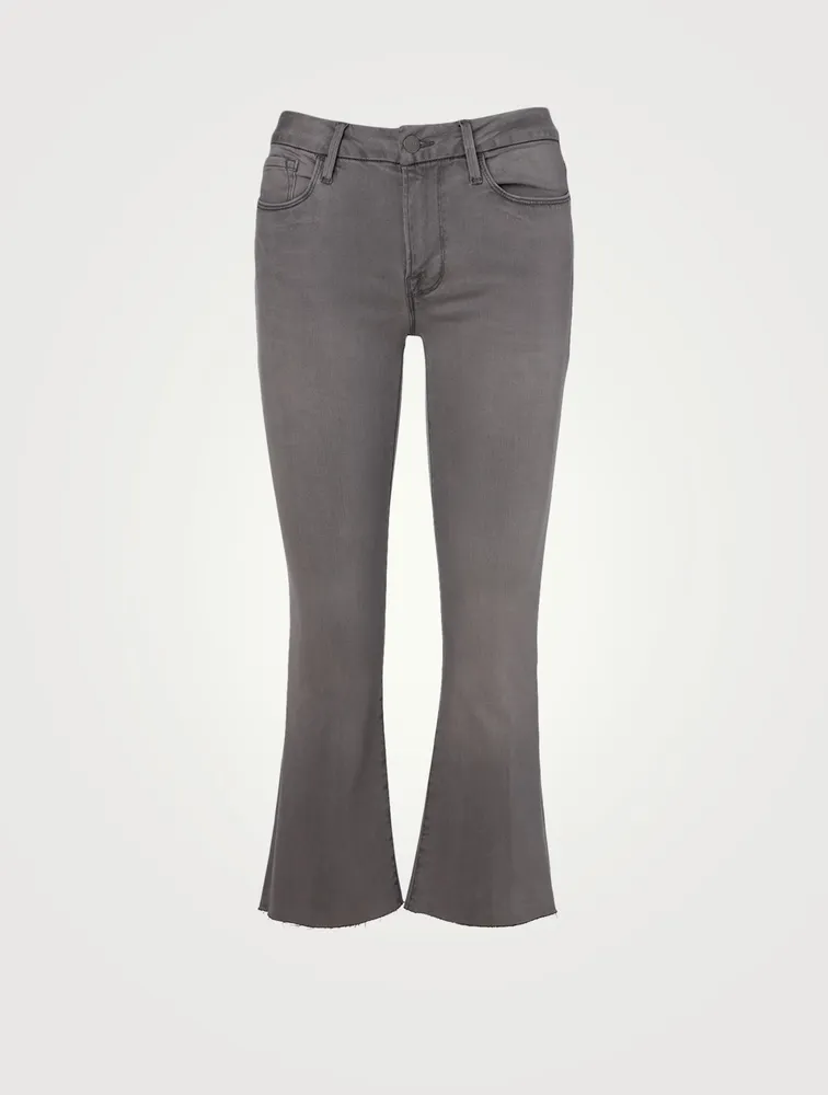 Le Crop Mini Bootcut Jeans With Raw Edge