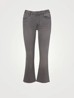 Le Crop Mini Bootcut Jeans With Raw Edge