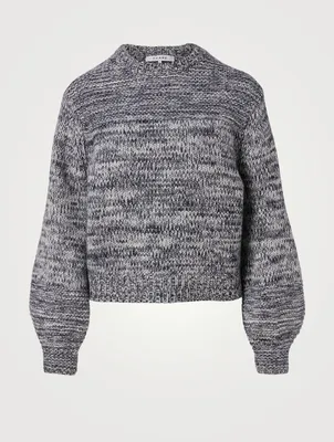 Wool-Blend Reverse Stitch Sweater