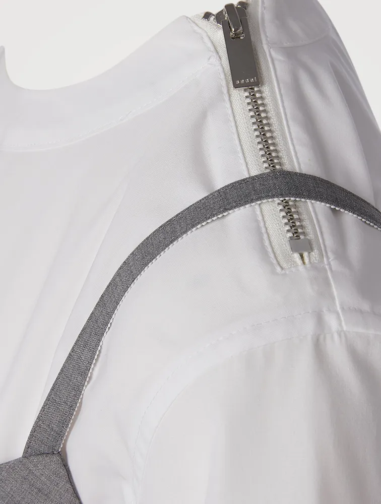 T-Shirt With Suiting Bralette