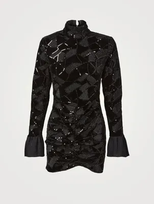 Miki Mini Dress With Pleated Cuffs