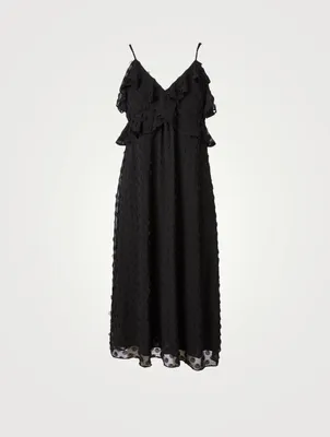 Textured Midi Slip Dress