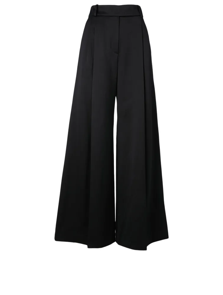Cotton Wide-Leg Pants