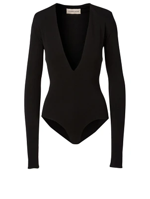 V-Neck Long-Sleeve Bodysuit