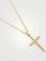 The Cross 18K Gold Pendant Necklace With Champagne Diamond Centre
