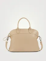 Small Le Foulonné Leather Top Handle Bag